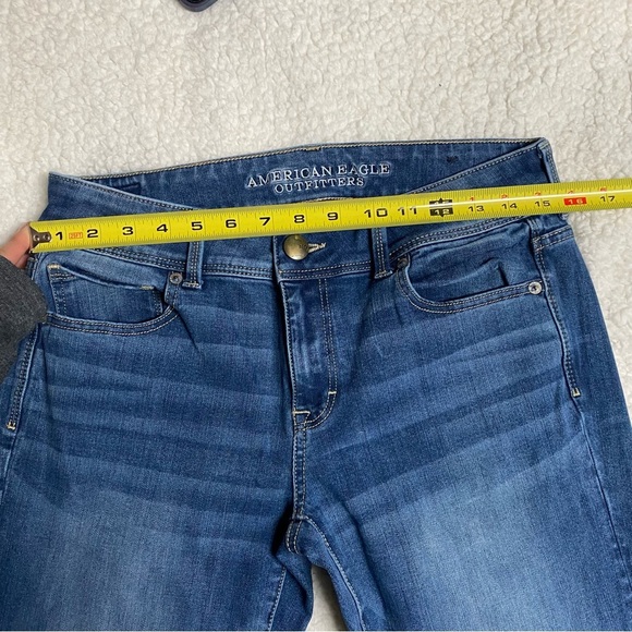 Y2K American Eagle Kick Boot Low Rise Bootcut Flare Jeans size 10 - Picture 7 of 9
